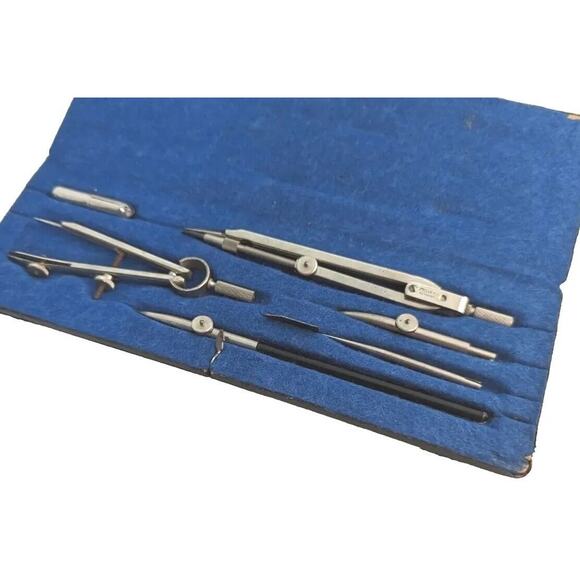 VTGE Stellar Drawing Set In Felt Lined Case collector Item working Condition - Picture 2 of 11